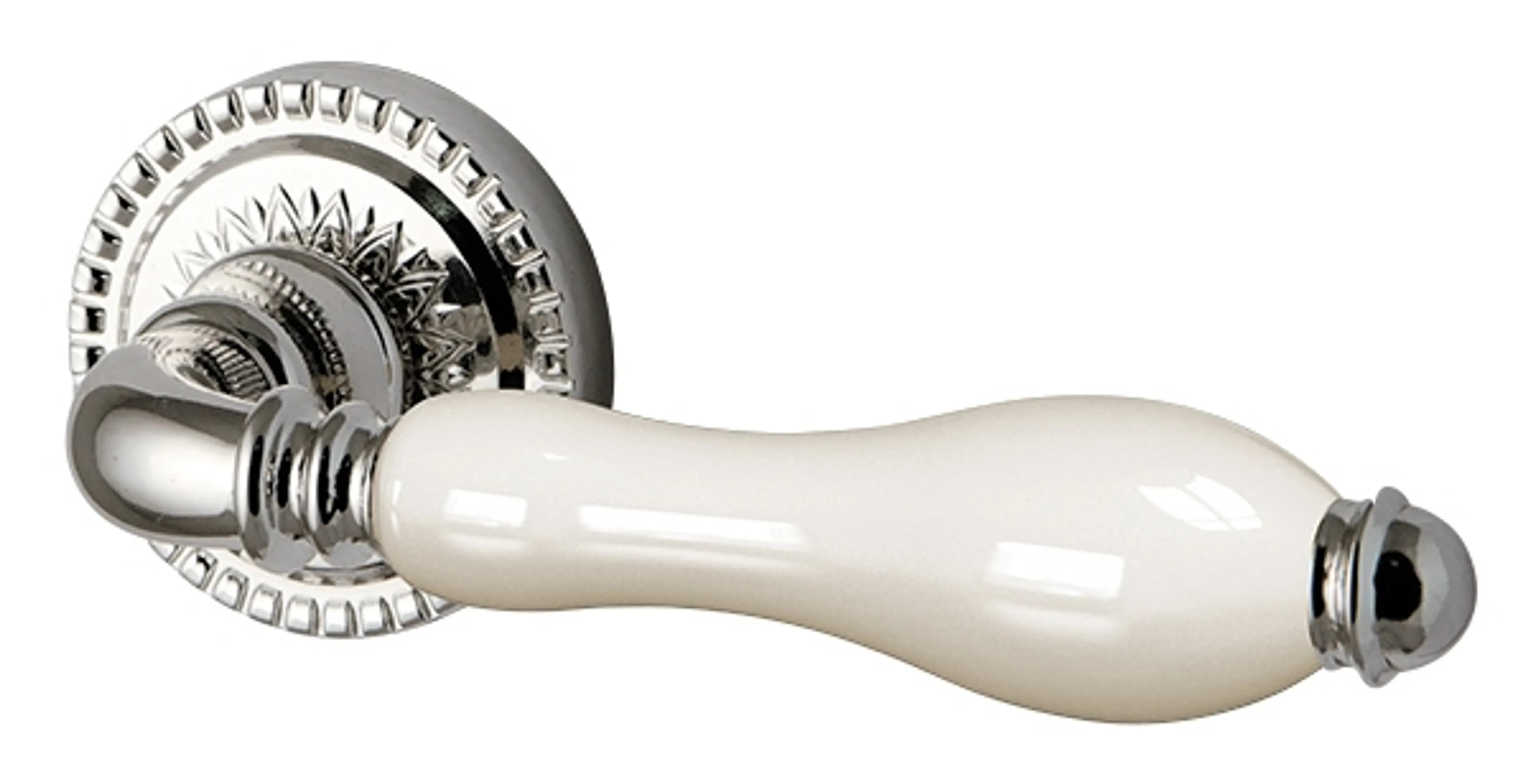 Ручка раздельная R.CL55.Silvia (Silvia CL1) SILVER-925/LWP-109 серебро 925 Серебро 925/бежевый фарфор