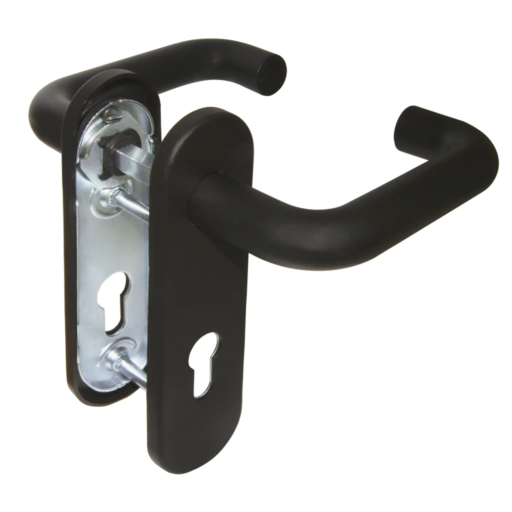 Ручка дверная FP.DH172.0433 NE (DH-0433 NE) (9x130) с пружиной BL-24 Черный
